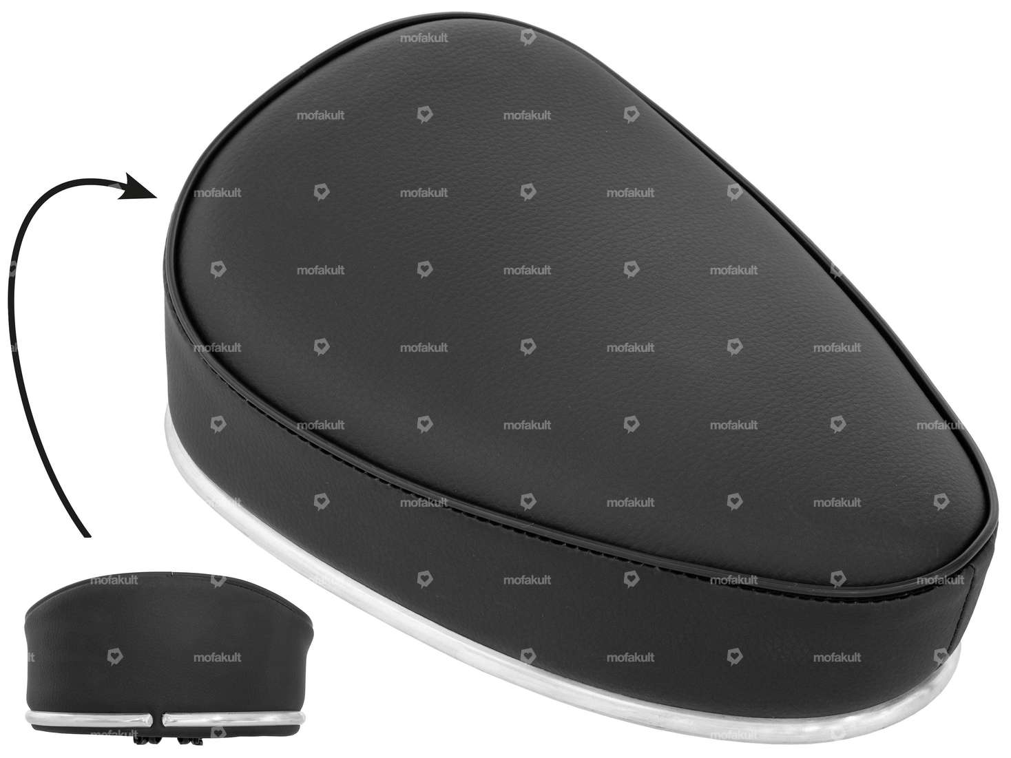 Black bench seat Carousel Image 1