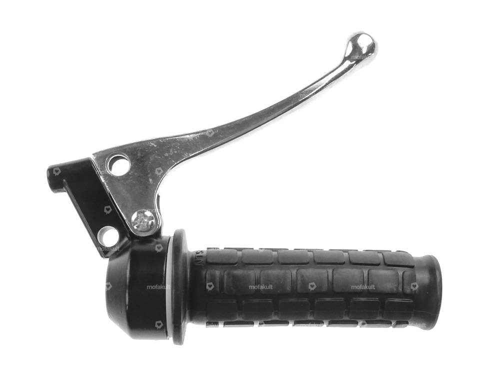 Throttle twist grip solid cast black Carousel Image 1