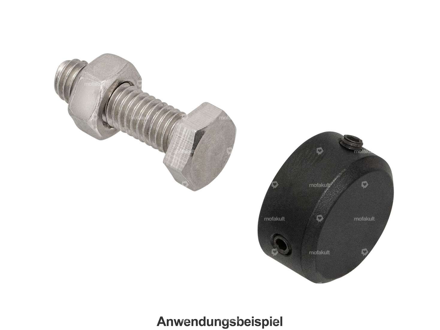 66HEROES Cover hexagonal M12 aluminum black anodized Carousel Image 3