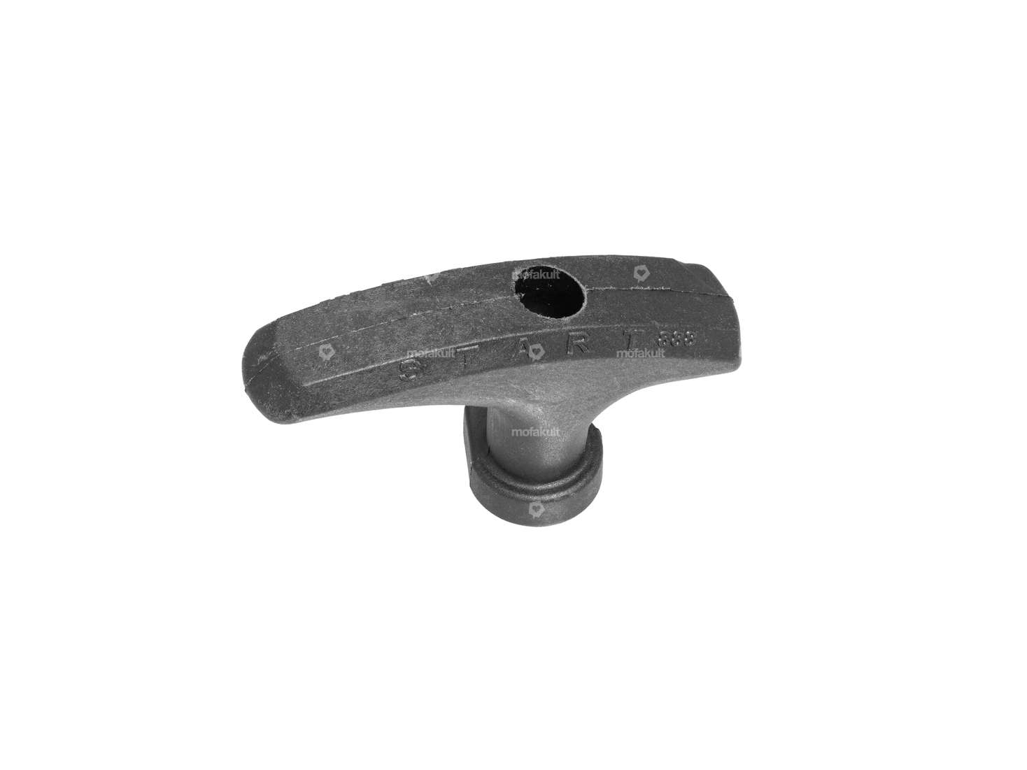 Pull rope starter handle black plastic Carousel Image 2