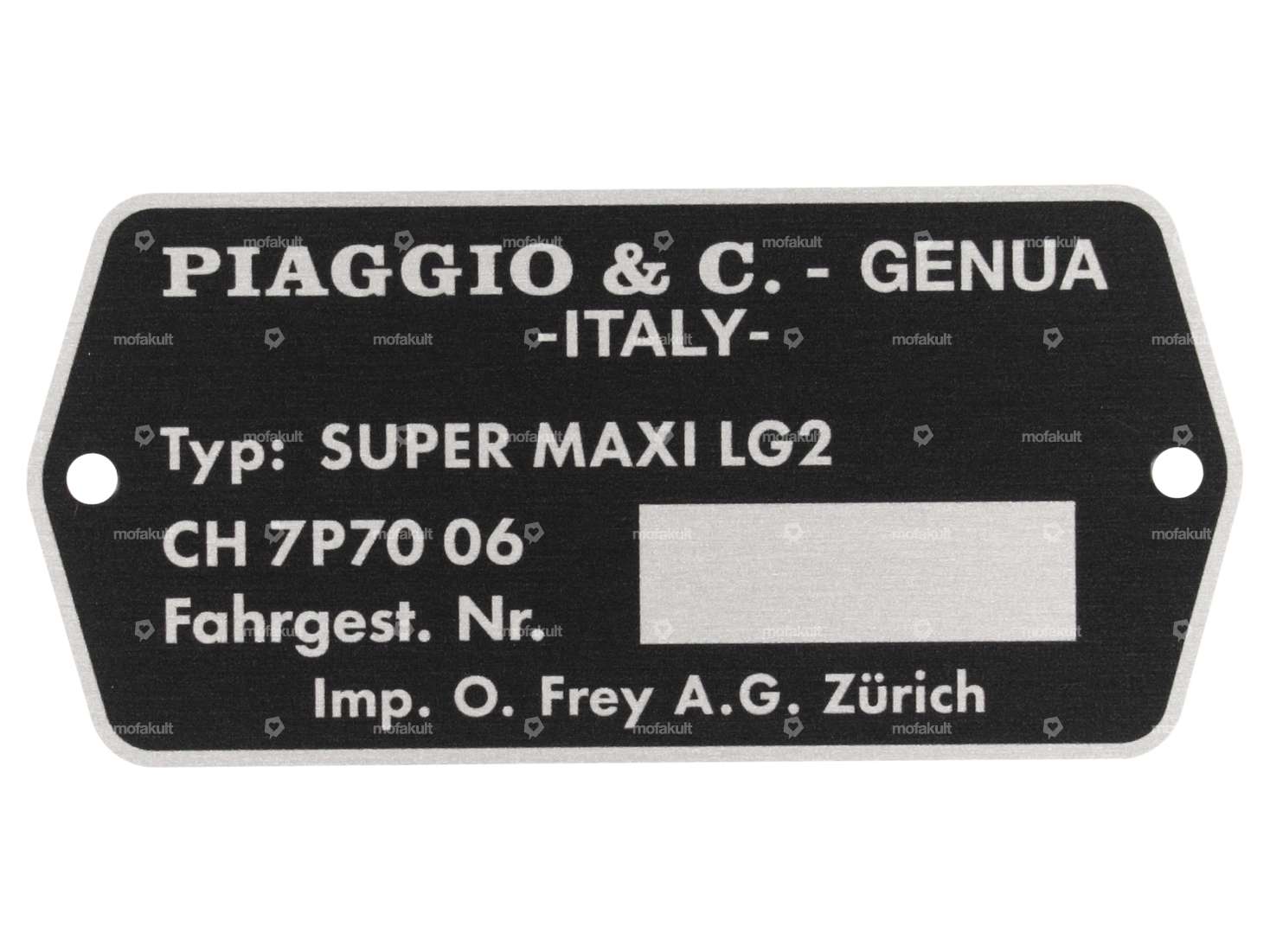 Type plate CH7P7006 | Puch Supermaxi LG2 Carousel Image 1