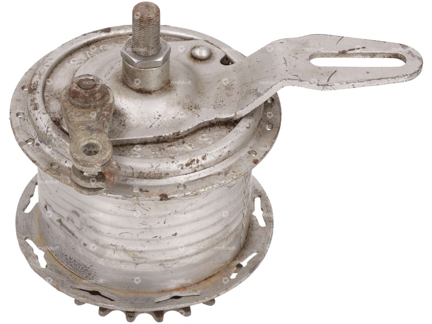 Wheel hub rear wheel rod brake (with heavy damage) wide version (DE version) NOS Carousel Image 1