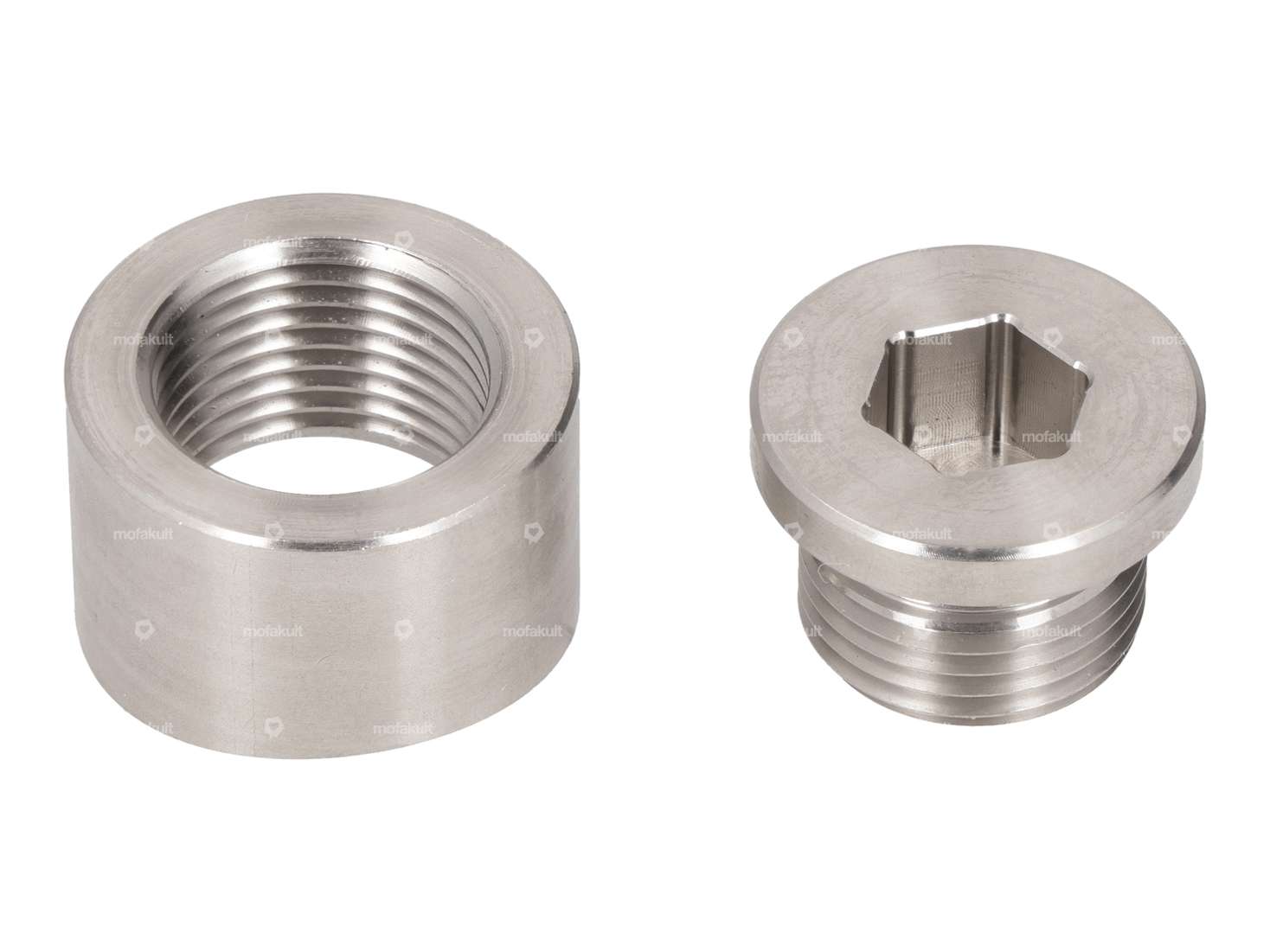 Weld-in nut set M18x1.5 Lambda connection Inox Carousel Image 2