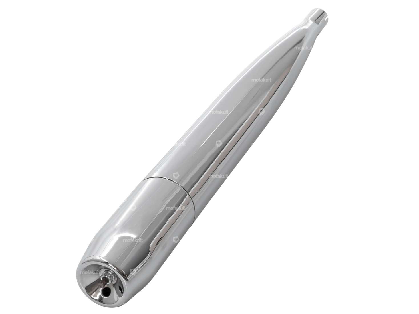 Cigar muffler Ø 28 / 65 mm (end piece closed) chrome Carousel Image 3