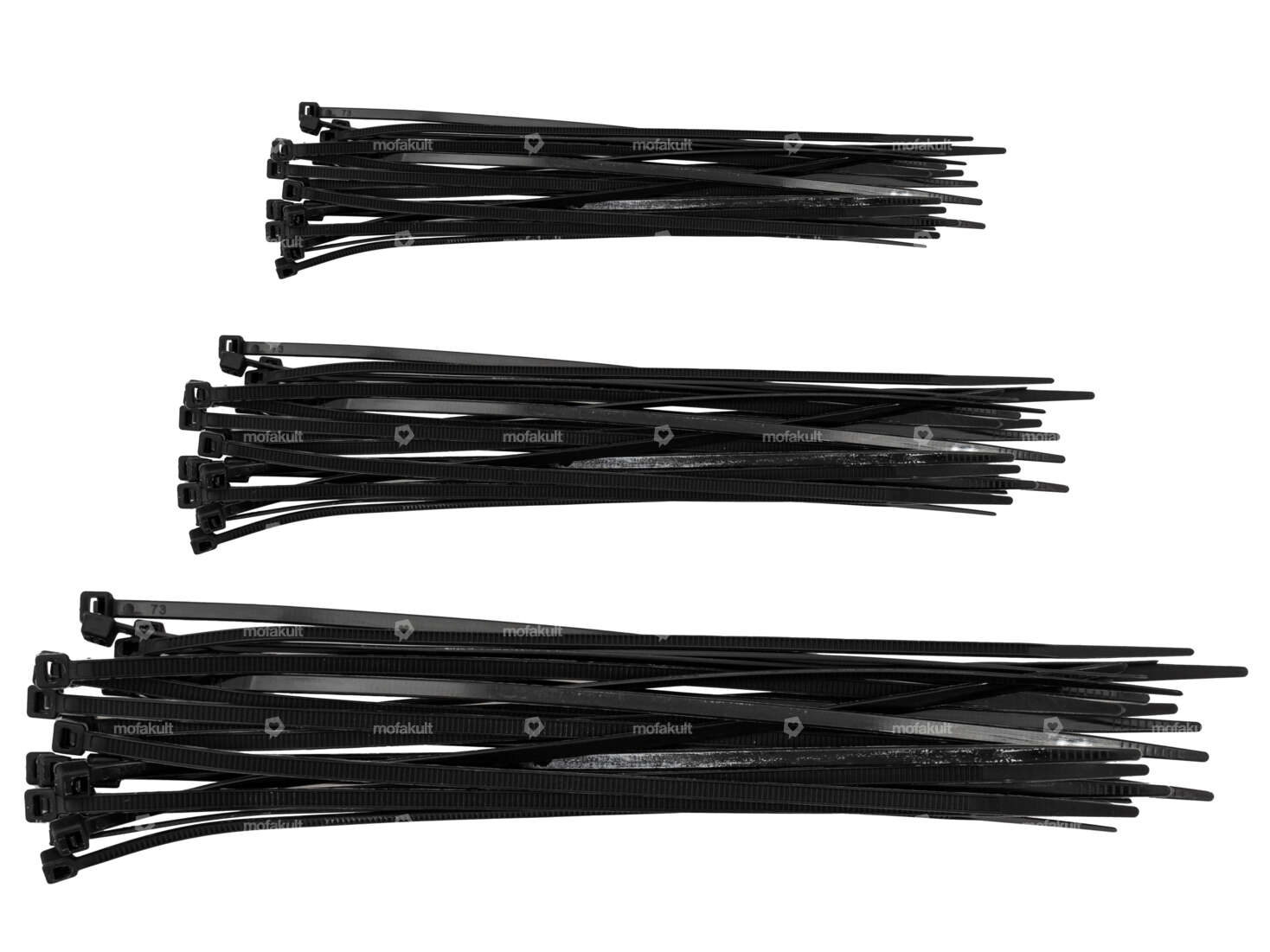 BGS cable ties 100 - 200 mm (75 pcs.) black Carousel Image 1