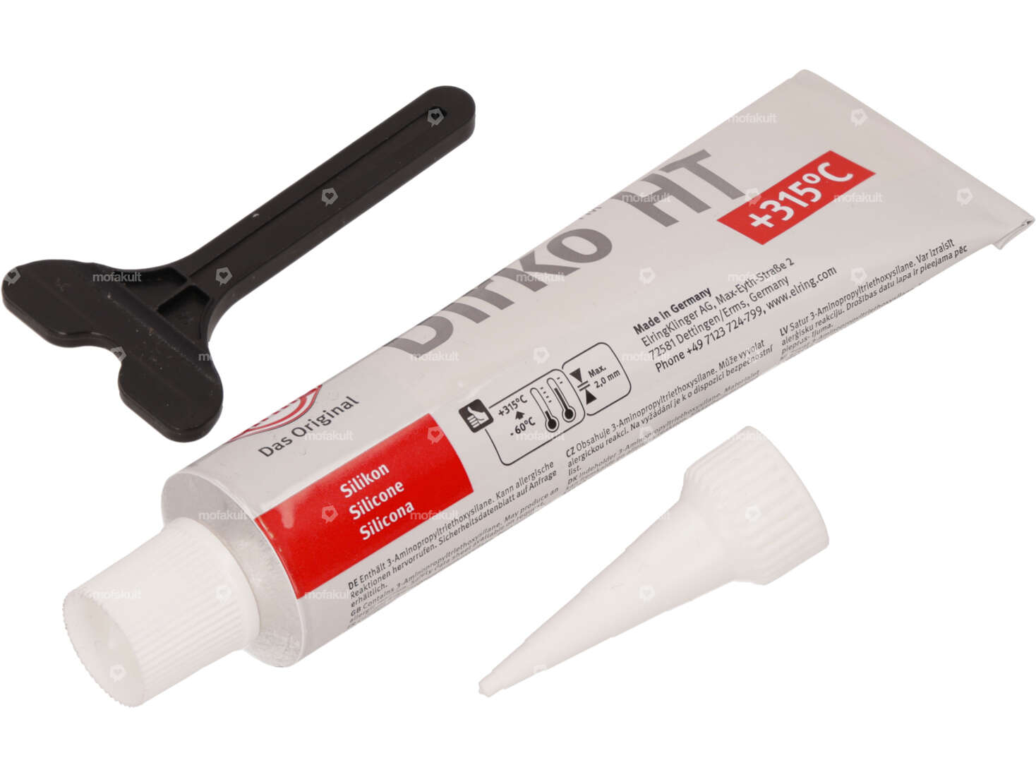 Elring Dirko HT sealing compound beige (silicone) 70 ml permanently elastic up to 315°C Carousel Image 1