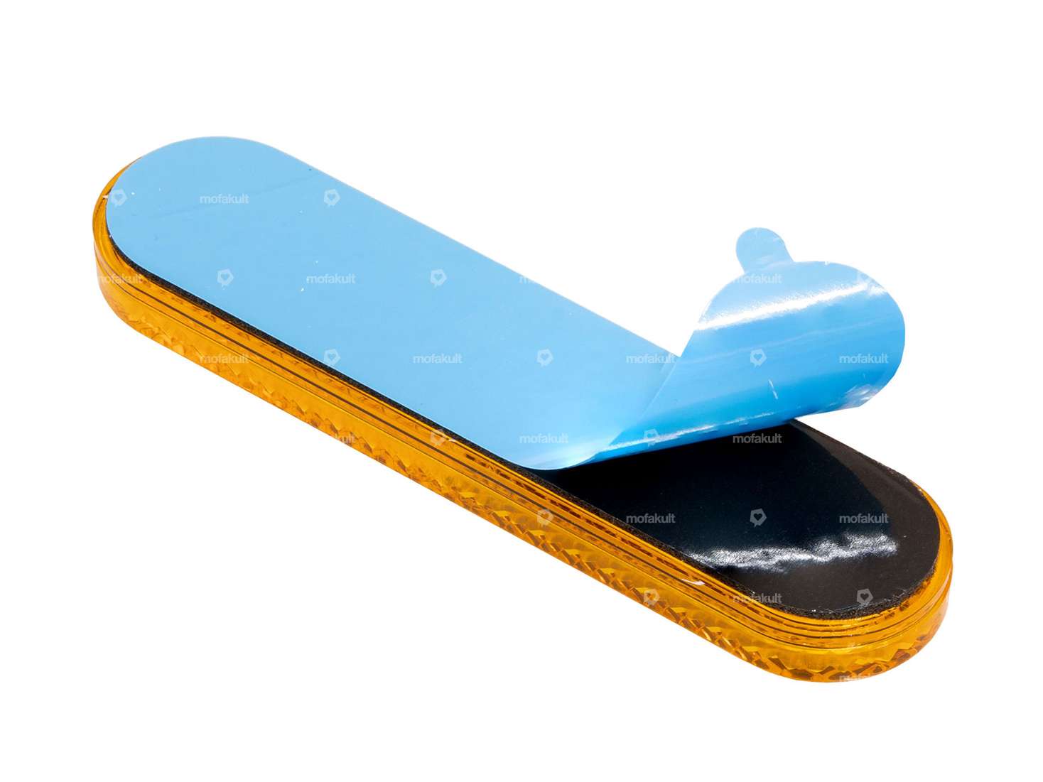 Reflector self-adhesive round orange Carousel Image 2