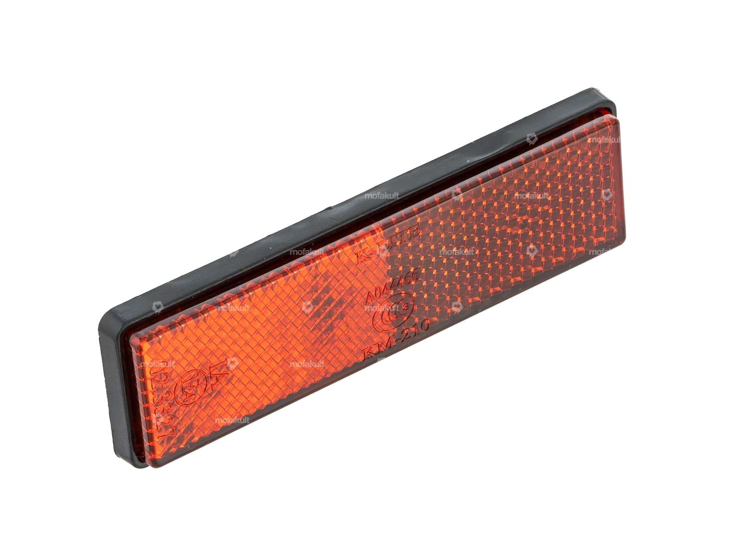 Reflector 94 x 28 mm with threaded pins angular red Carousel Image 1