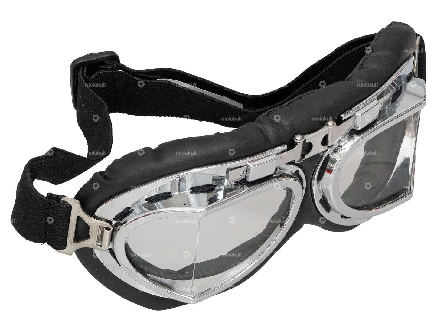 Aviator glasses square chrome Carousel Image 1