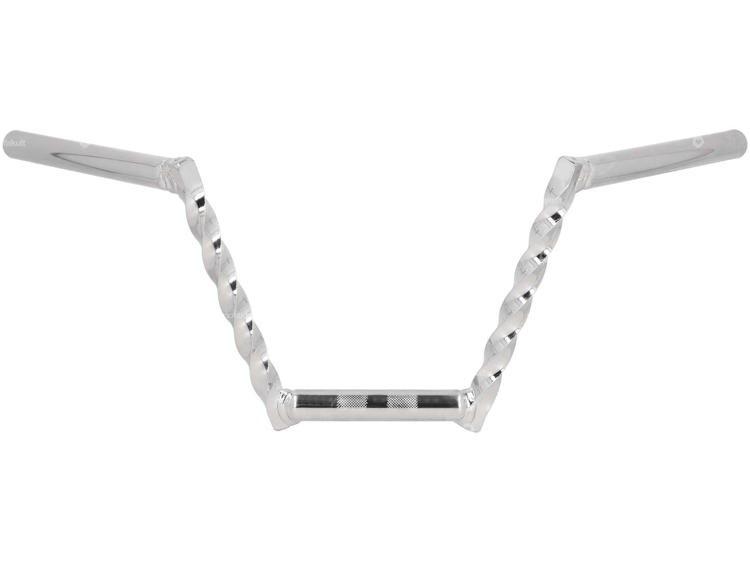 Handlebar fork plate 20 cm turned chrome Carousel Image 1