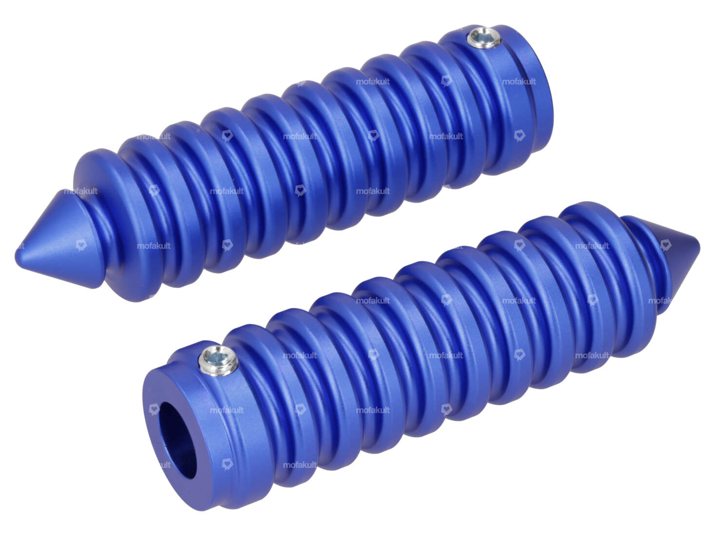 66HEROES footrests grooved pointed blue Carousel Image 1