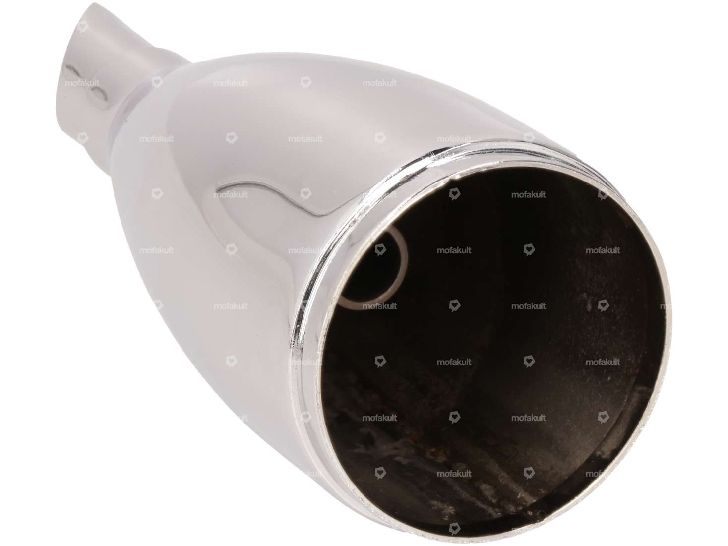 Exhaust tailpipe flute 65 mm lateral chrome Carousel Image 2