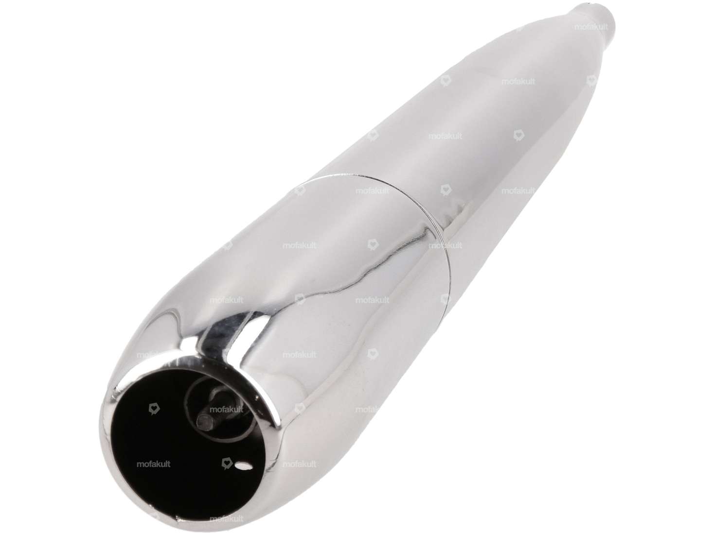 Exhaust cigar Ø 28 / 65 mm chrome Carousel Image 3