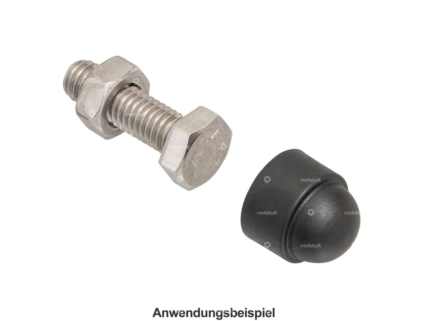 Cover cap external hexagon M8 black Carousel Image 3