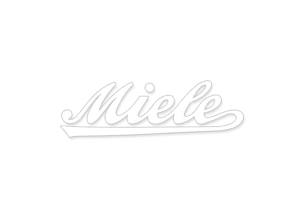 Miele water decal white (8.1 x 2.6 cm) Carousel Image 1