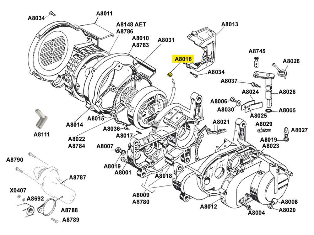 Cable routing motor | Beta 521, 512 (A8016) Carousel Image 2