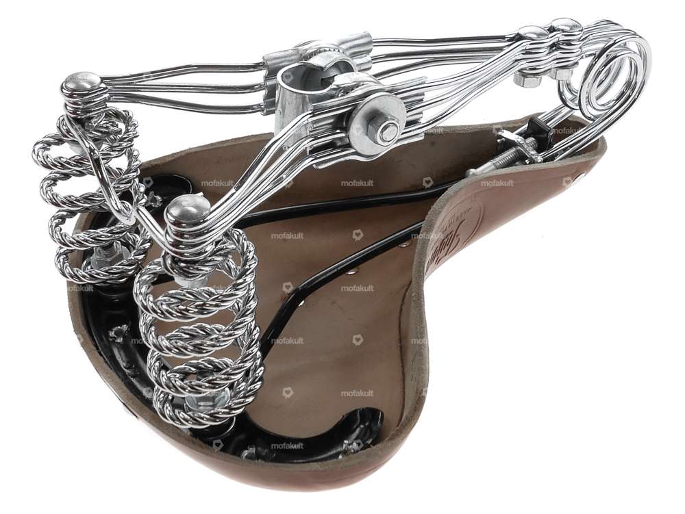 Tabor saddle leather barrel spring turned brown Carousel Image 6