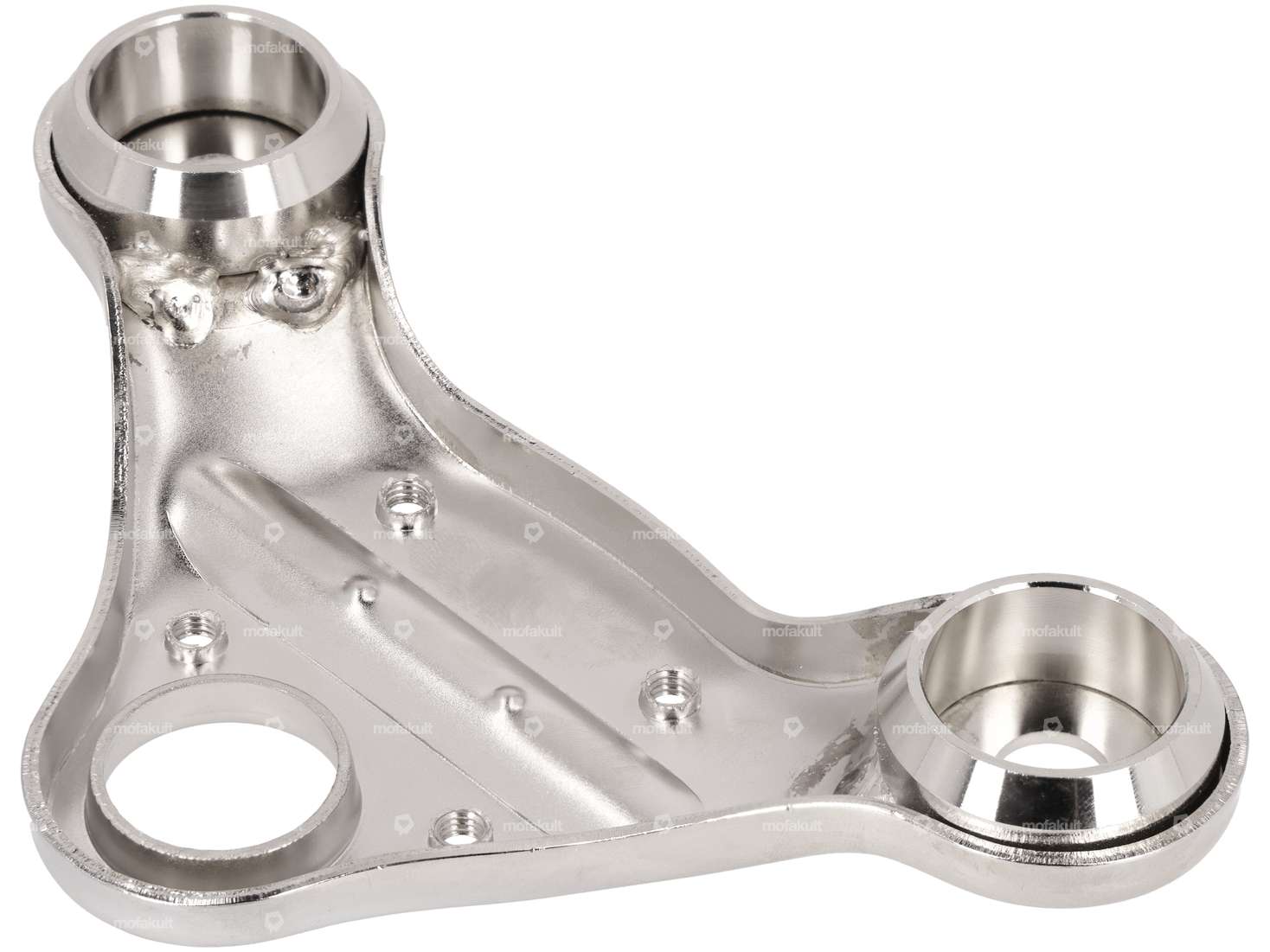 EBR upper triple clamp (guided bars) chrome Carousel Image 2