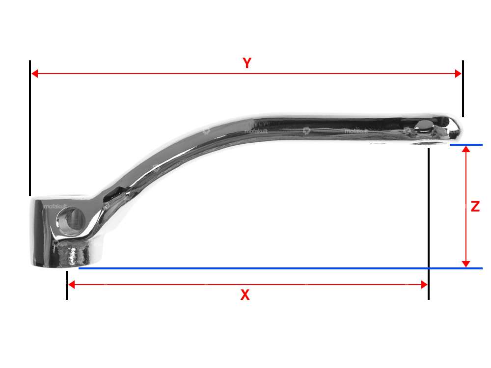 GPO pedal crank left chrome | Puch Carousel Image 3