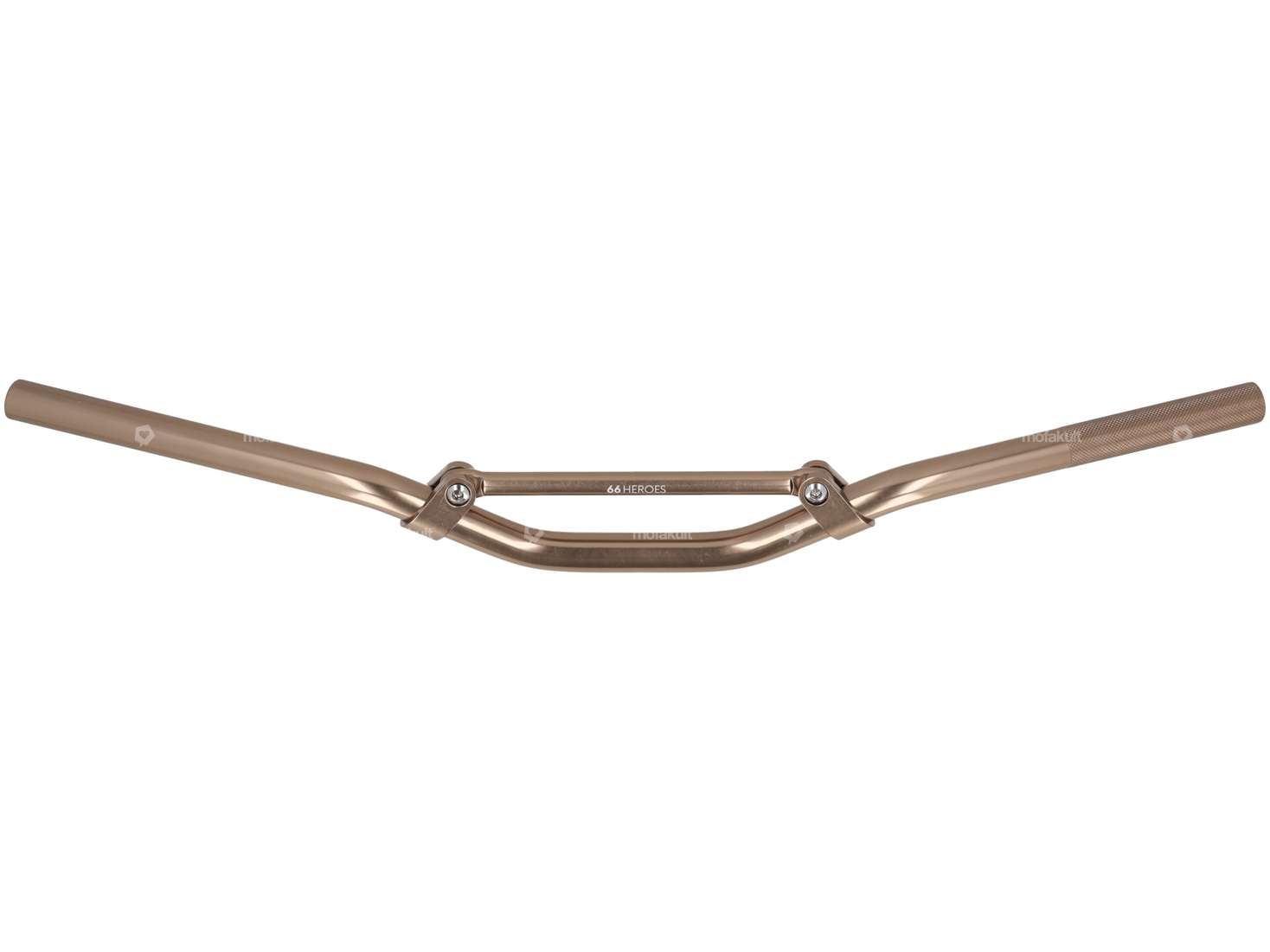 66HEROES racing handlebar fork plate 7 cm aluminum titanium-grey Carousel Image 1