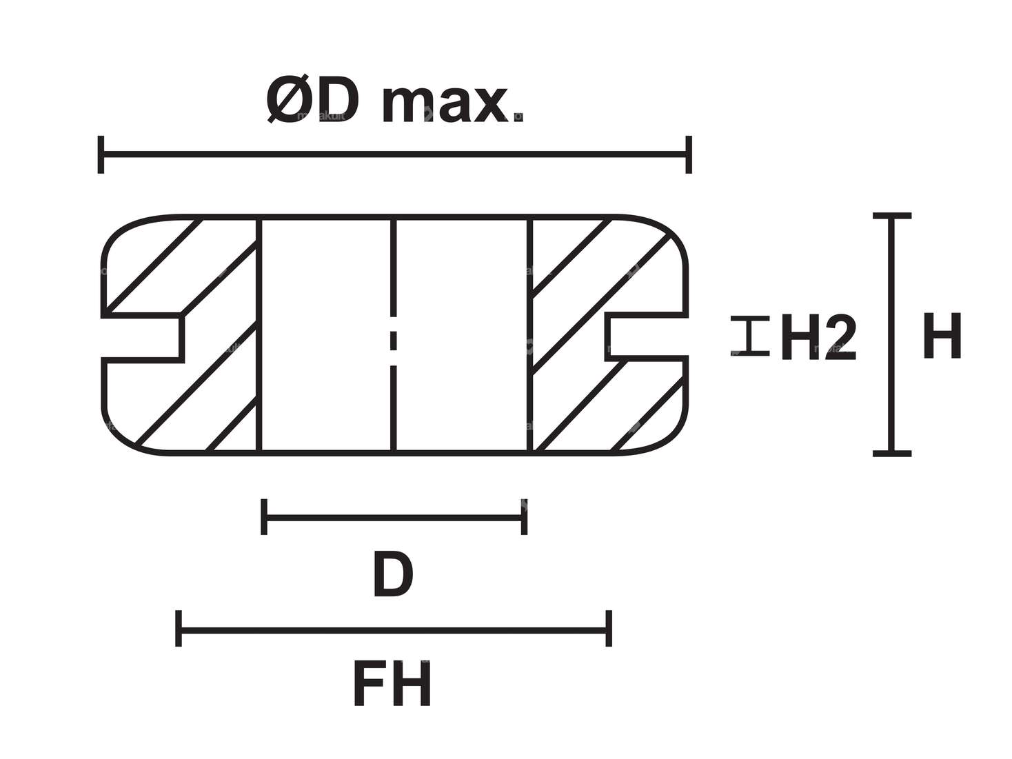 Cable grommet Ø 12 / 15 mm PVC Carousel Image 2
