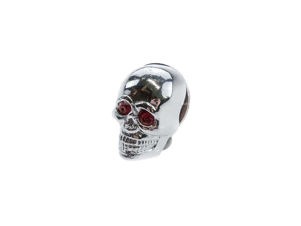 Decorative figure Skull chrome red eyes (grub screw) Carousel Image 1