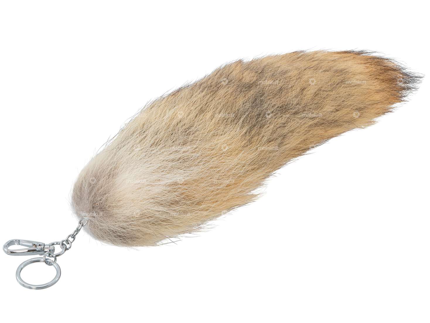 Foxtail pendant coyote (real fur) Carousel Image 1