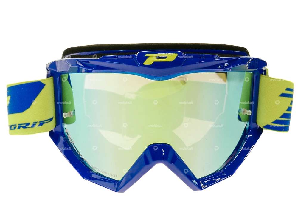 ProGrip goggles MX 3201 Raceline blue mirrored Carousel Image 2