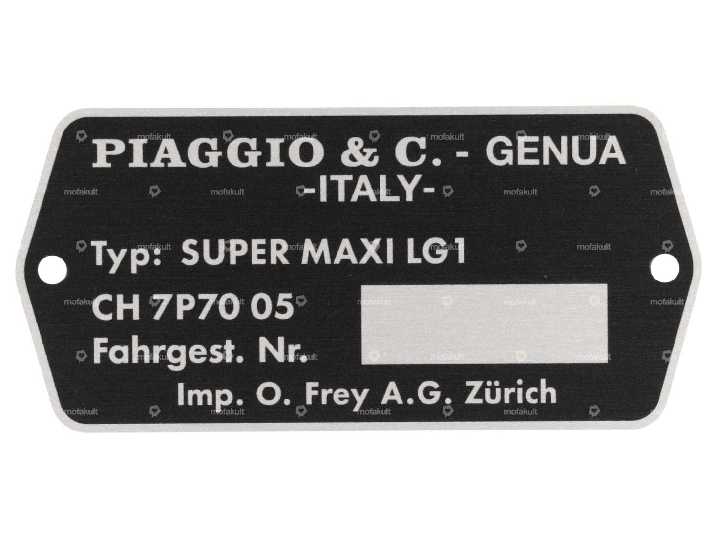 Type plate CH7P7005 | Puch Supermaxi LG1 Carousel Image 1