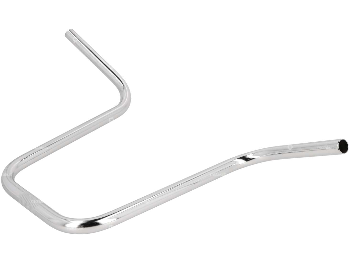 Handlebar fork plate 38 cm curved chrome Carousel Image 2