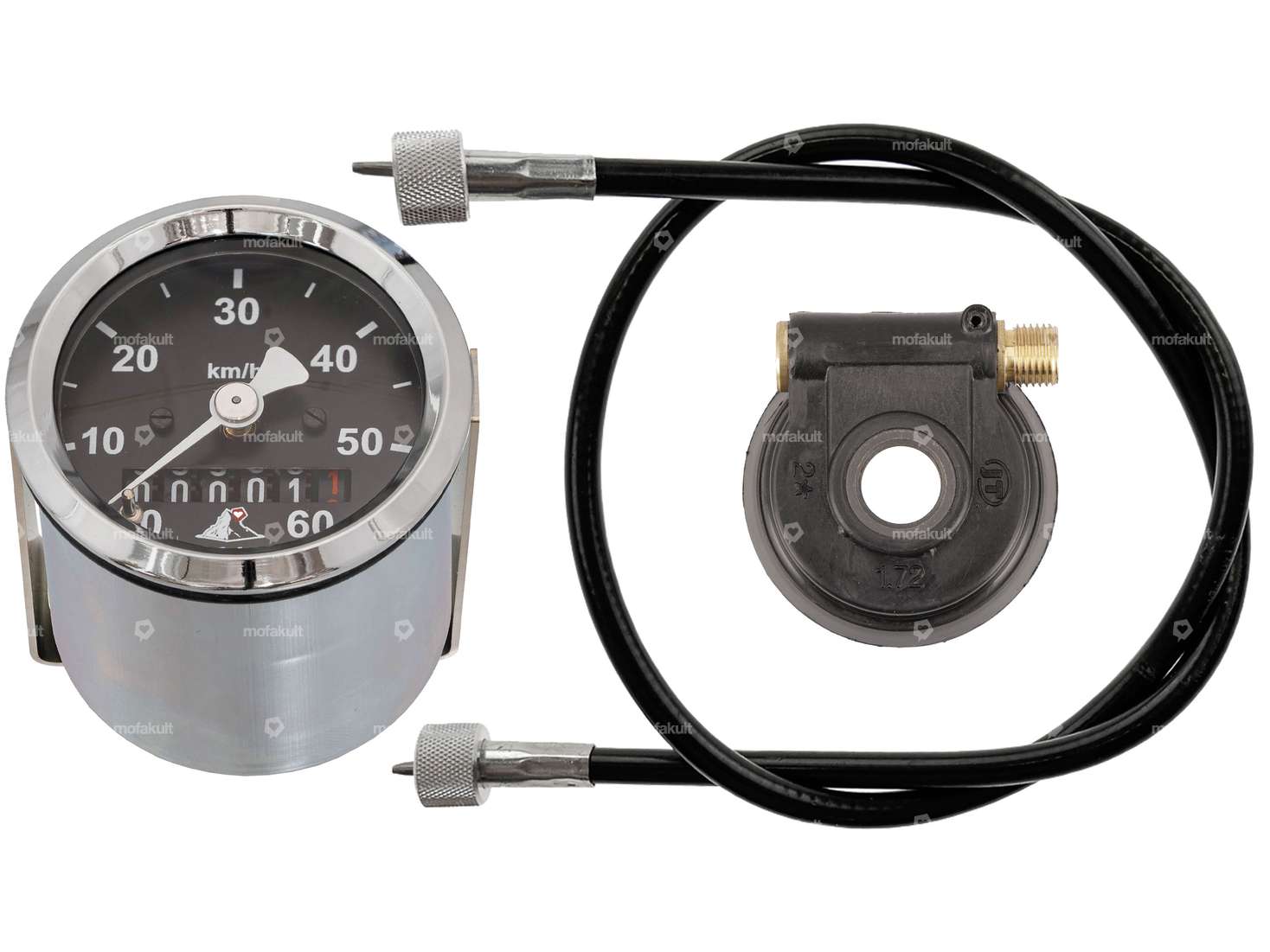 66HEROES speedometer set 17" (square headlight) | Puch Maxi S / N Carousel Image 1