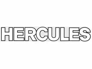 Hercules" sticker (PVC carrier film) 200 x 32 mm black / white Hercules" sticker (PVC carrier film) 200 x 32 mm black / white