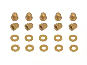66HEROES M5 cap nut & washer set brass (10 pcs.) 66HEROES M5 cap nut & washer set brass (10 pcs.)