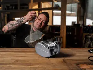 Siggnature motor housing glass bead blasting & stove enameling Siggnature motor housing glass bead blasting & stove enameling