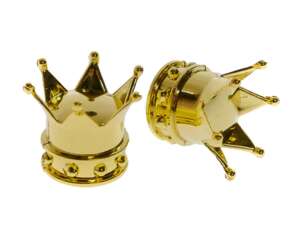 Valve caps crown gold Valve caps crown gold
