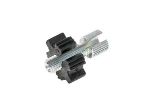 Domino set screw M6x18 slotted with plastic nut Domino set screw M6x18 slotted with plastic nut