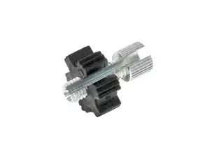 Domino set screw M6x18 slotted with plastic nut Domino set screw M6x18 slotted with plastic nut