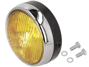 GUIA spotlight round yellow glass Ø 14 cm chrome / black GUIA spotlight round yellow glass Ø 14 cm chrome / black