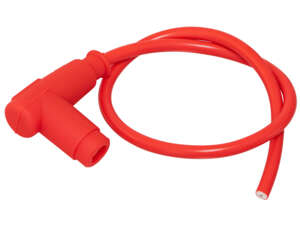 Spark plug connector with cable red / 5 kΩ interference suppressed Spark plug connector with cable red / 5 kΩ interference suppressed