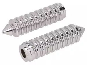 66HEROES Footrests grooved pointed chrome 66HEROES Footrests grooved pointed chrome