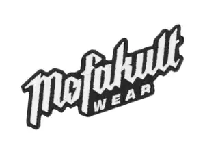 mk-Merch patch "Mofakultwear" white / black 95 x 30 mm mk-Merch patch "Mofakultwear" white / black 95 x 30 mm