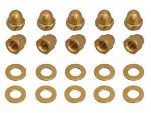 66HEROES M8 cap nut & washer set brass (10 pcs.) 66HEROES M8 cap nut & washer set brass (10 pcs.)