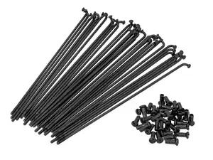 GPO 17" spoke set incl. nipple (2.9 x 188 mm) black GPO 17" spoke set incl. nipple (2.9 x 188 mm) black