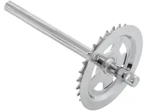 GPO pedal axle 28 T. keyway chrome | Piaggio Ciao GPO pedal axle 28 T. keyway chrome | Piaggio Ciao