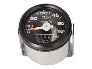 Speedometer 60 km/h Ø 48 mm (Veglia replica) black | Piaggio Ciao, SI, Bravo, Boxer Speedometer 60 km/h Ø 48 mm (Veglia replica) black | Piaggio Ciao, SI, Bravo, Boxer