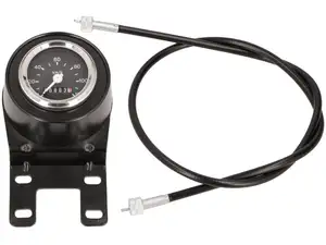 Speedometer with bracket and shaft Ø 60 black Speedometer with bracket and shaft Ø 60 black