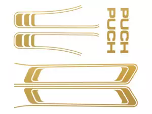 Adhesive kit tank & frame gold / PVC-transparent | Puch Maxi S Adhesive kit tank & frame gold / PVC-transparent | Puch Maxi S