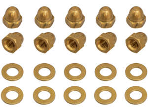 66HEROES M10 cap nut & washer set brass (10 pcs.) 66HEROES M10 cap nut & washer set brass (10 pcs.)
