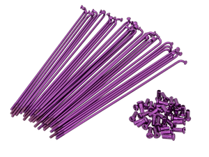 GPO 17" spoke set incl. nipple (2.9 x 188 mm) purple GPO 17" spoke set incl. nipple (2.9 x 188 mm) purple