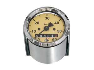 66HEROES speedometer 60 km/h Ø 48 mm "mofakult" beige 66HEROES speedometer 60 km/h Ø 48 mm "mofakult" beige